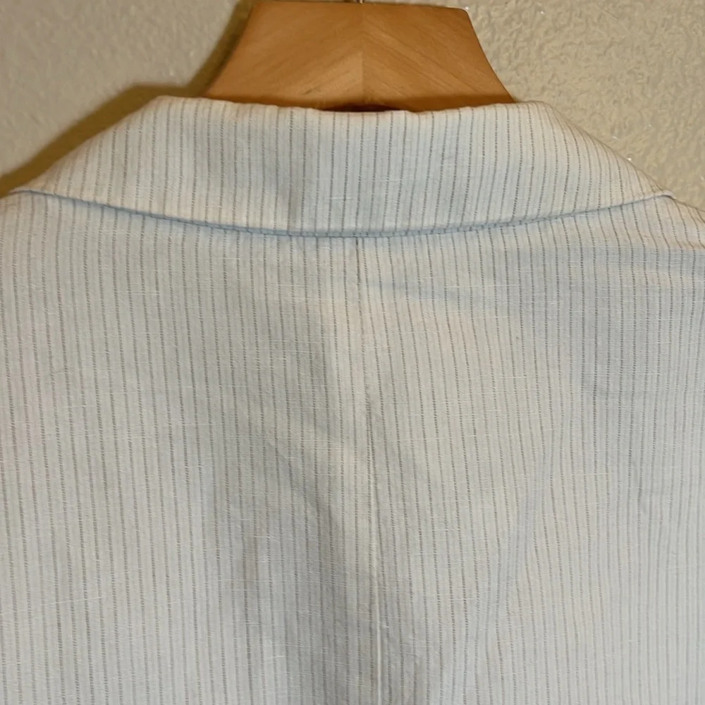 Calvin Klein White Striped Sport Coat Blazer